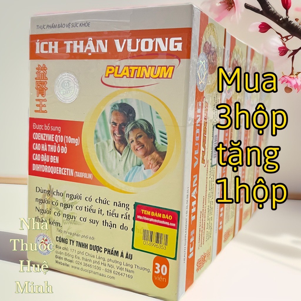Ích thận vương Platinum Lọ 60v Hàm lượng cao, tốt hơn, tăng cường chức năng bổ thận