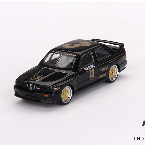 Mô hình xe Mini GT BMW M3 #3 JPS Team BMW 1987 ATCC Championship Winner