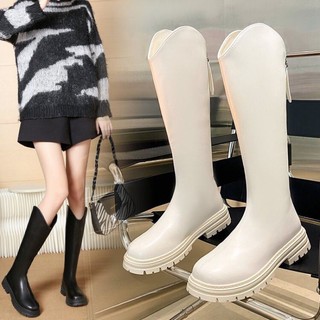 Bốt cổ V đế 4cm khoá sau siêu xinh