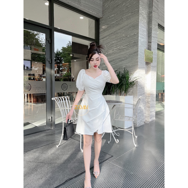 đầm Trắng hách eo