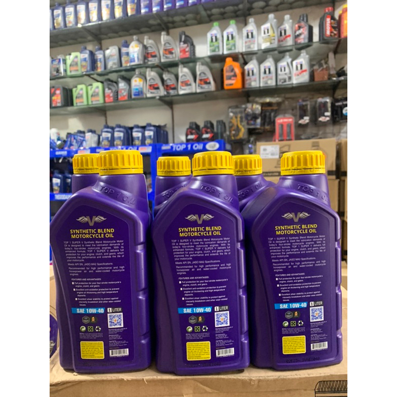 Nhớt Top 1 V Action 10w40 cho xe số chai 800ml hàng nhập khẩu USA