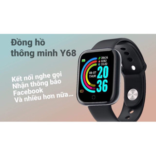 đồng hồ đeo tay thông minh y68 thông báo cuộc gọi,fb,zalo theo dõi sức khoẻ