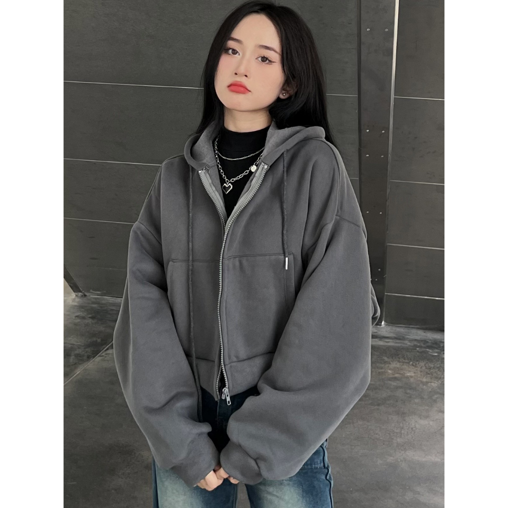 Áo khoác nỉ hoodie kéo khoá - Spring Girl - Aokhoacni003_P6K9