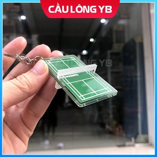 Móc khóa cầu lông - móc khóa sân cầu lông nhỏ kích thước chỉ 6cm x 3,7cm Cầu Lông YB