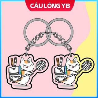 Móc khóa mèo cầu lông dễ thương - móc khóa cầu lông mini hình mèo