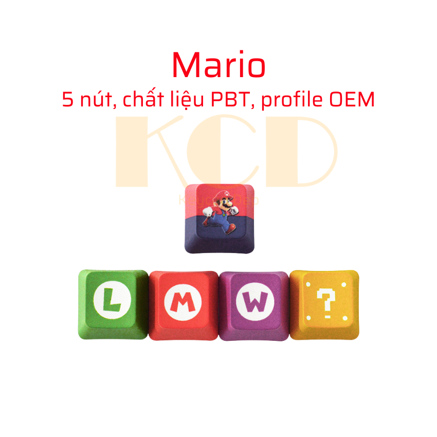 Keycap PBT profile OEM, keycap lẻ Mario, Pacman, Gamming,...