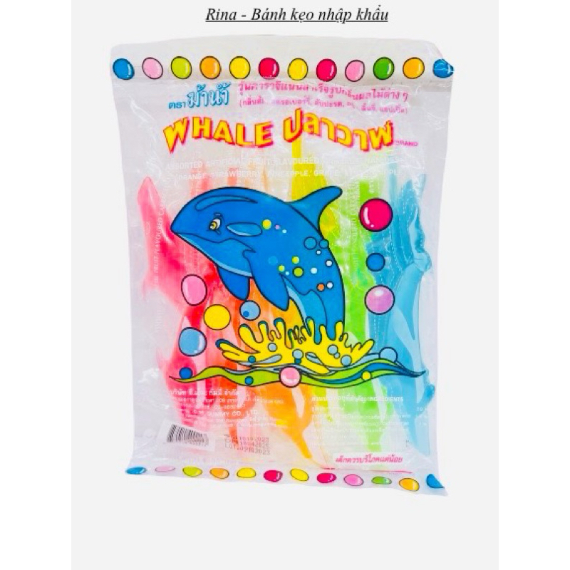 Thạch trái cây hoa quả hình Cá Voi 300g - Thái Lan (12 cái/gói)