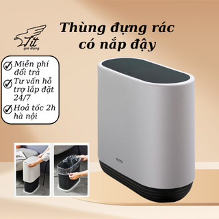 Thùng đựng rác có năp đậy thông minh, chống đổ, thùng đựng rác ecoco