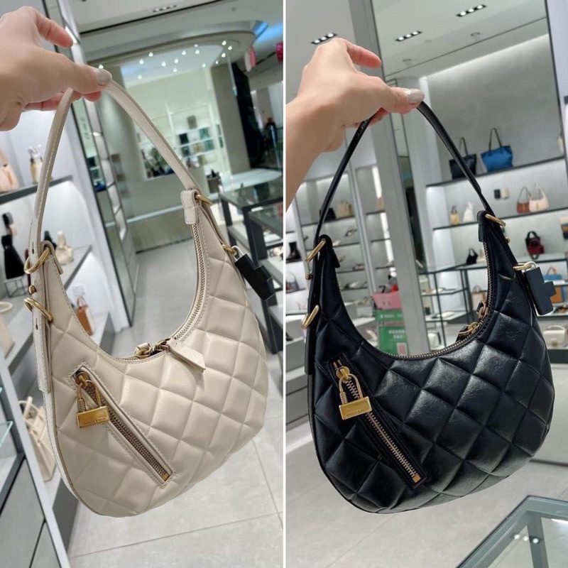 Túi kẹp nách trám khoá chéo mặt trước kèm 2 dây đeo Da PU