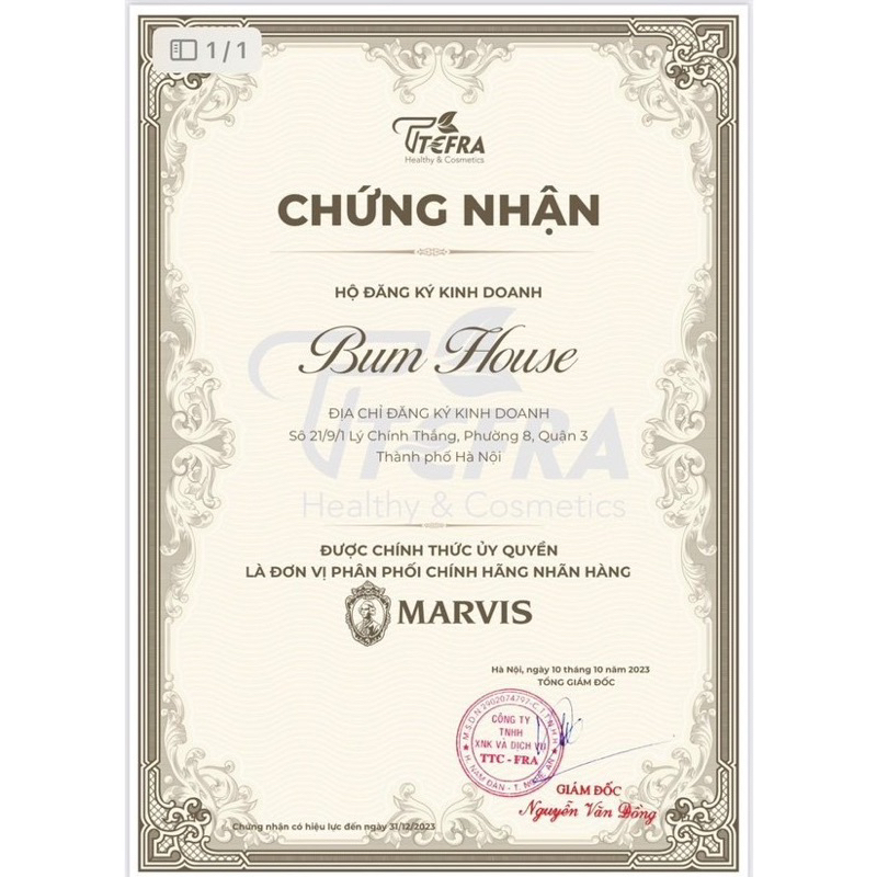 [HÀNG CÔNG TY] Kem Đánh Răng Marvis Whitening Mint 85ml - Màu Trắng