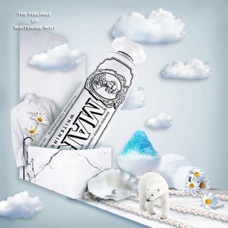 Kem Đánh Răng Marvis Whitening Mint 85ml - Màu Trắng