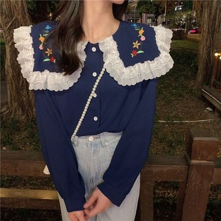 Áo Cozok, Cổ Phối Ren,Thêu Hoa