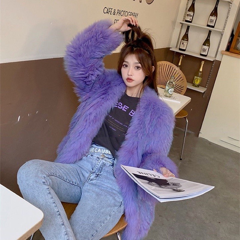 Áo khoác lông thú dài cho nữ cao cấp sang chảnh