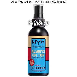 Xịt Khoá Nền Giữ Lớp Trang Điểm Nyx Always On Top Matte Setting Spritz 60ml