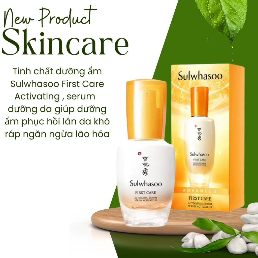 Tinh chất dưỡng ẩm Sulwhasoo First Care Activating ,dưỡng da giúp dưỡng ẩm phục hồi làn da khô ráp ngăn ngừa lão hóa