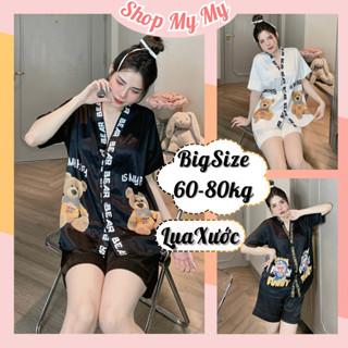 Đồ bộ nữ bigsize 60-80kg tay ngắn quần đùi lụa mặc nhà SHOP MY MY