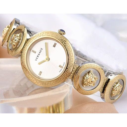 Đồng hồ chính hãng nữ Versace Medusa Stud Icon Diamond Gold - Máy pin Thụy Sĩ - Kính Sapphire