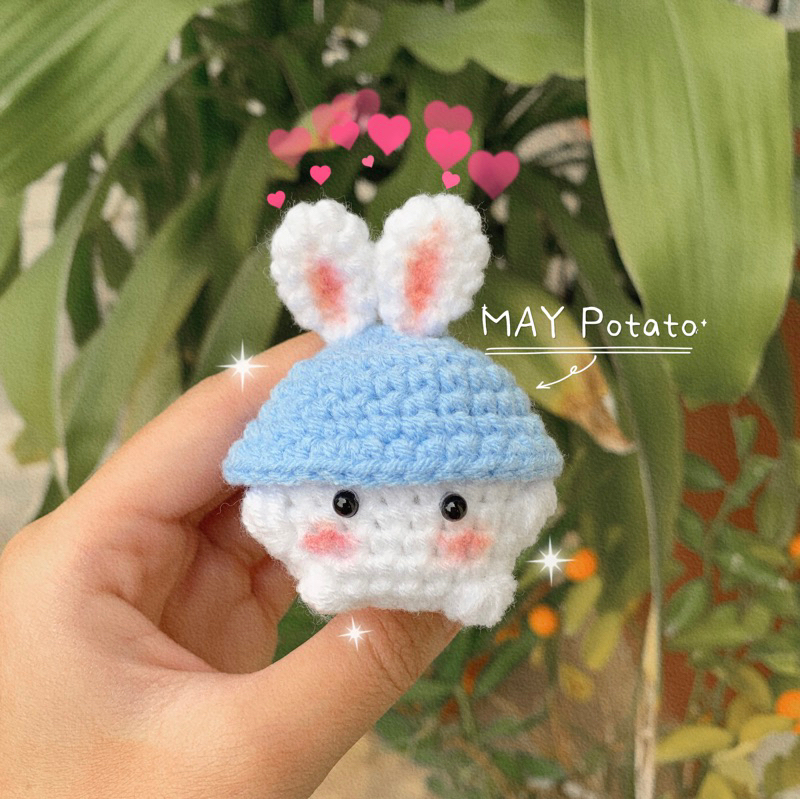 Móc khoá bé nấm len nhiều hình dáng siêu đáng yêu