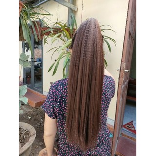 Hình thật Tóc cột thẵng dập nhuyễn