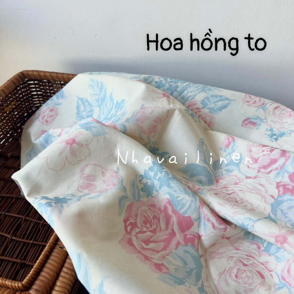 Vải Cotton Nhiều Hoạ Tiết Chất Liệu Cao Cấp Mềm Mại Thoáng Mát An Toàn Cho Da Nhạy - Nhà Vải Linen