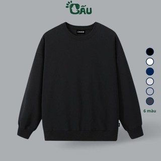 Áo sweater GẤU 194 vải nỉ thu đông co dãn, dày dặn mềm mịn form rộng phong cách Unisex - Trơn SW