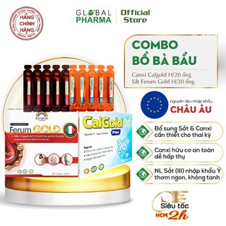 Combo bổ máu, bổ sung canxi + sắt Ferum Gold cho mẹ bầu