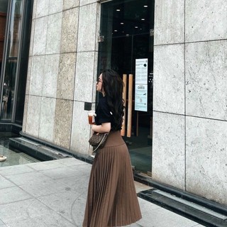 [FREESHIP] Chân Váy Xếp Li Midi V05