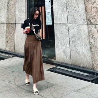 Chân váy xếp li midi v05