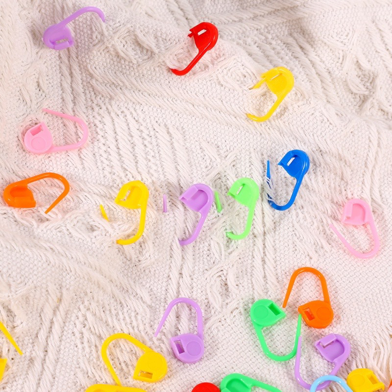 Combo 10 ghim đánh dấu len bằng nhựa nhiều màu sắc