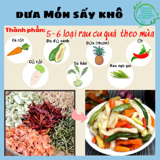 Dưa món ăn tết - 5 -6 loại củ quả sấy khô làm dưa món gói 100g/ 200g/ 300g