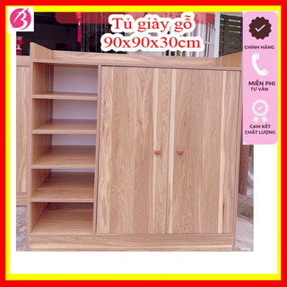 Tủ đựng giày, Tủ giày gỗ, kệ để giày dép gỗ mdf cao cấp kích thước 90x90x30cm, 80x80x30cm
