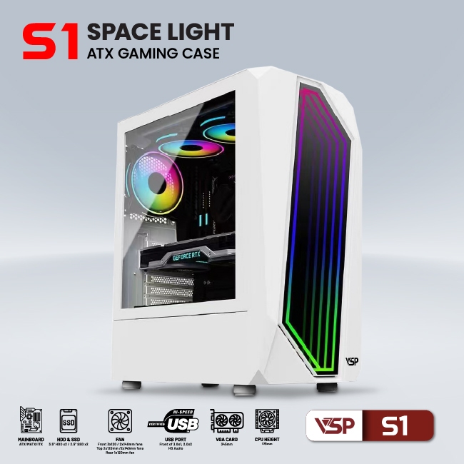 Vỏ Case Máy Tính VSP Gaming S1
