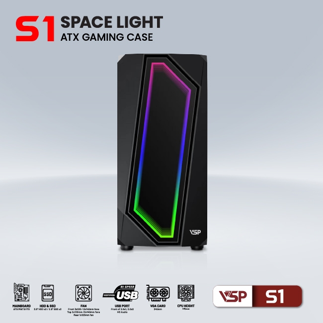 Vỏ Case Máy Tính VSP Gaming S1