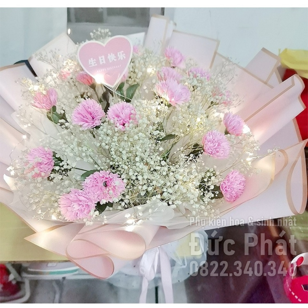 Giấy gói hoa bóng mờ viền vàng đồng xấp 20 tờ