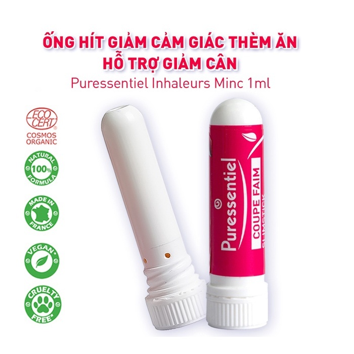 Ống Hít Giảm Cảm Giác Thèm Ăn Hỗ Trợ Giảm Cân Puressentiel Inhaleurs Minc 1ml