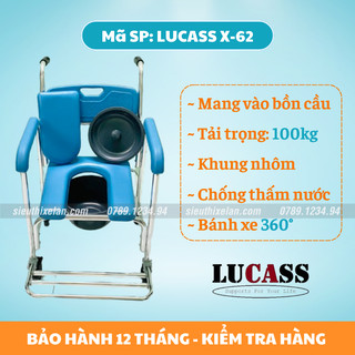 Ghế bô lucass x62 cao cấp có bô vệ sinh – ghế tắm dành cho người già, khung thép chắc chắn, chống thấm nước