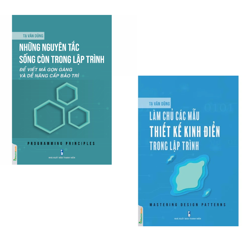 Sách Combo Những nguyên tắc sống còn trong lập trình + Làm chủ các mẫu thiết kế kinh điển trong lập trình