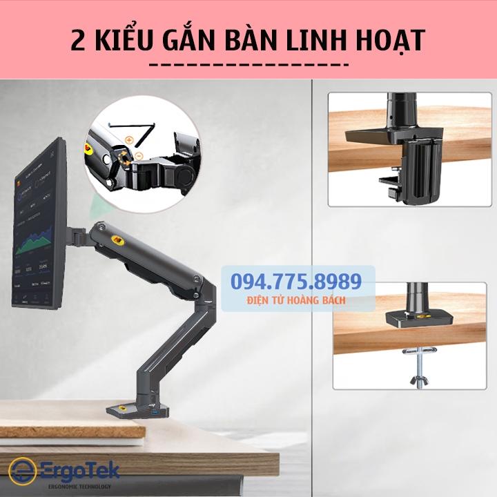 NB G50  27 - 45 Inch - Giá Treo Màn hình máy tính/ Tay Arm NB G45 treo màn hình máy tính