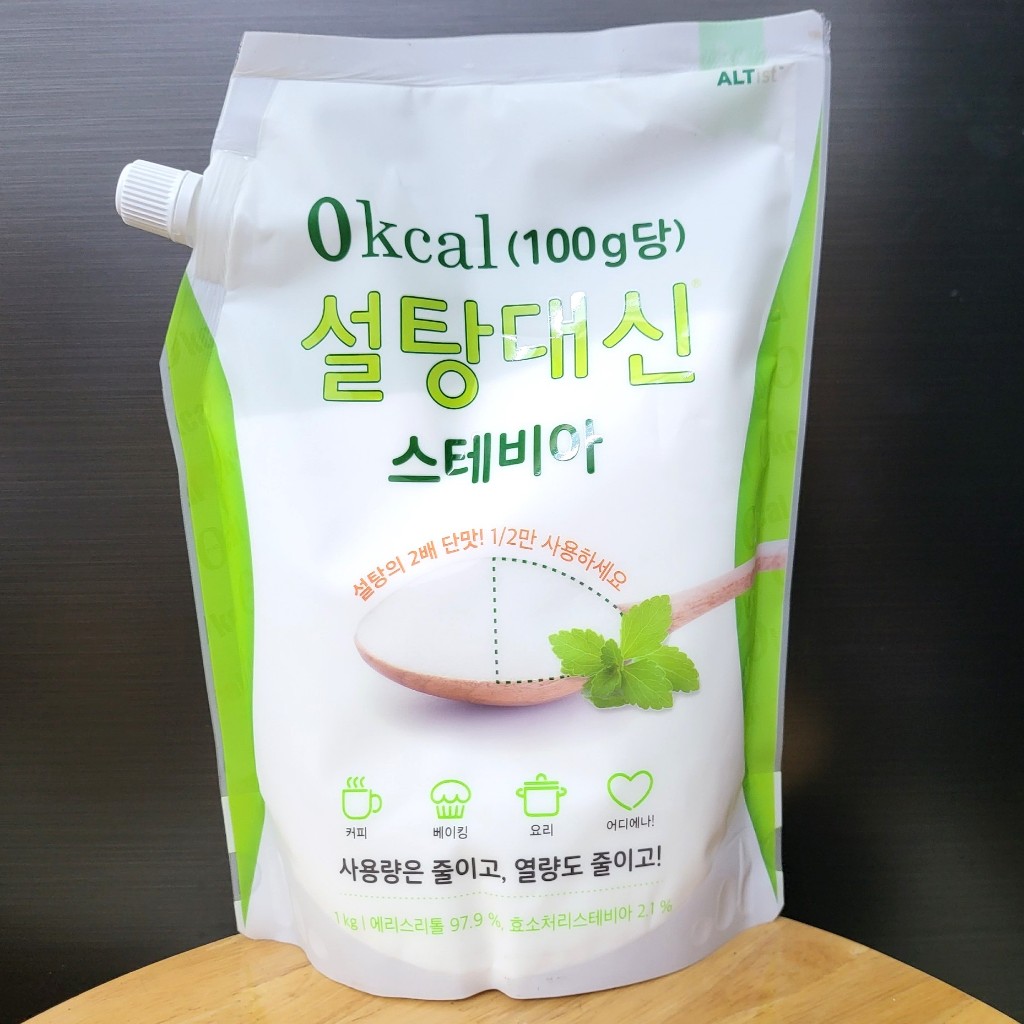 ALTIST – TÚI LỚN 1 Kg – ĐƯỜNG ĂN KIÊNG 0 CALO (đường cỏ ngọt) / HÀN QUỐC / Zero Calorie Stevia Sweet