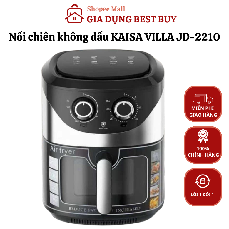Nồi chiên không dầu 12l Kaisa Villa JD 2210, nồi chiên 10.5l, chính hãng, bảo hành 12 tháng