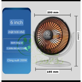 Đèn sưởi Mini Halogen 200W OEM-SH28 nhỏ gọn, tiện dụng
