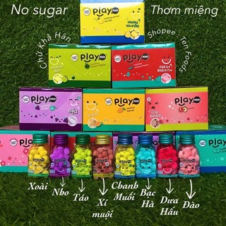 Kẹo play more thái lan the mát, kẹo the playmore dưa hấu không đường đủ vị - hũ 22g