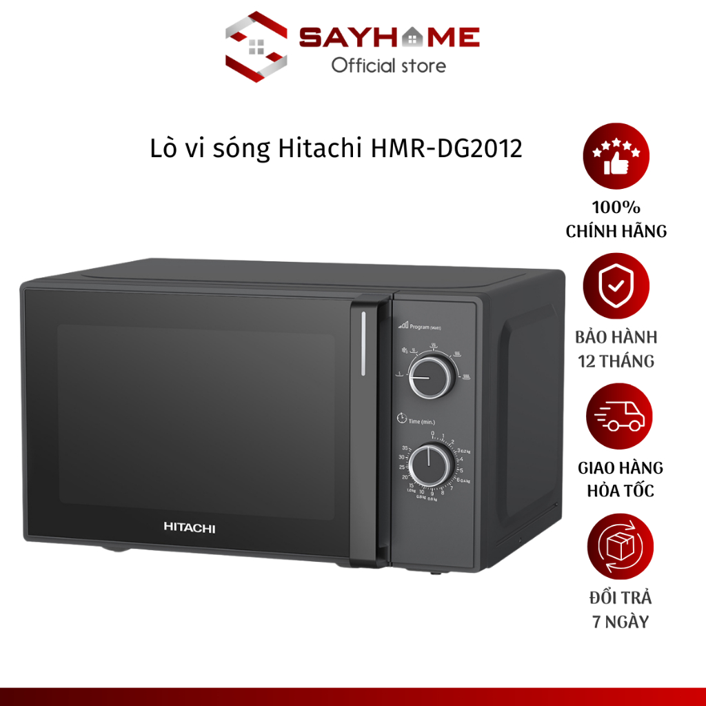 Lò Vi Sóng Cơ Hitachi HMR-M2002 20L Hàng Chính Hãng