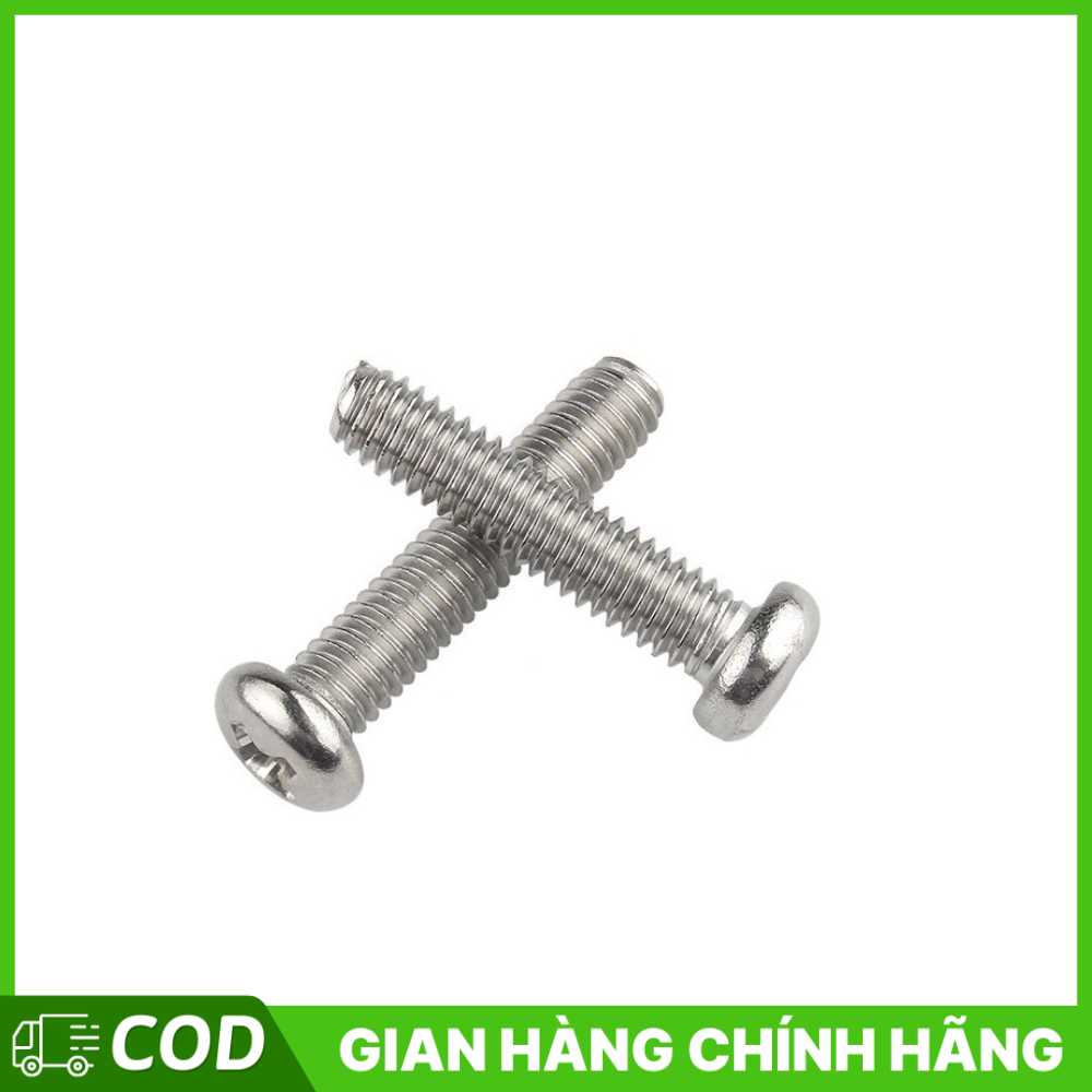 Vít Bake Đầu Tròn Thân Bulong M5x30mm Mạ Kẽm, COMBO 5 con THIẾT BỊ THÔNG MINH NTT