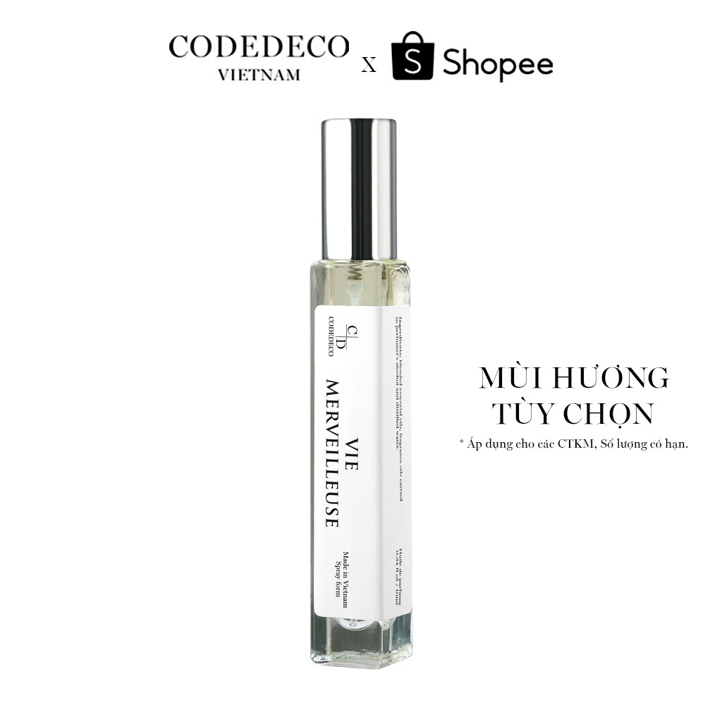 Tinh dầu nước hoa CODEDECO 10ml mùi hương tùy chọn