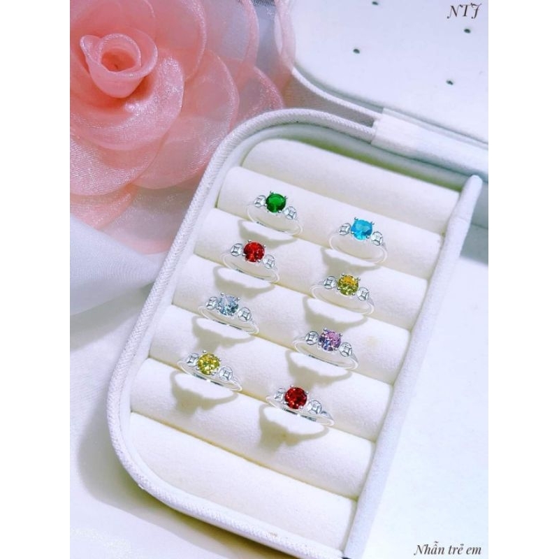 Nhẫn bạc bé gái - nhẫn trẻ em