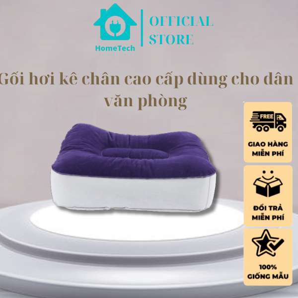 Gối hơi kê chân chất liệu cao cấp, gối hơi kê chân giảm mỏi cơ chân dùng cho dân văn phòng,