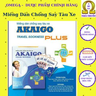 AKAIGO (Hd 2027)- Miếng Dán Chống Say Tàu Xe Thảo Dược Tác Dụng Trong 72 giờ [ Hộp 10 miếng]