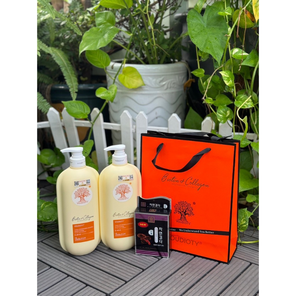 Cặp Dầu Gội Xả Biotin Collagen Vàng Mẫu Mới 2024 Giảm Rụng Tóc, Kích Mọc Tóc, Giúp Tóc Suôn Mượt