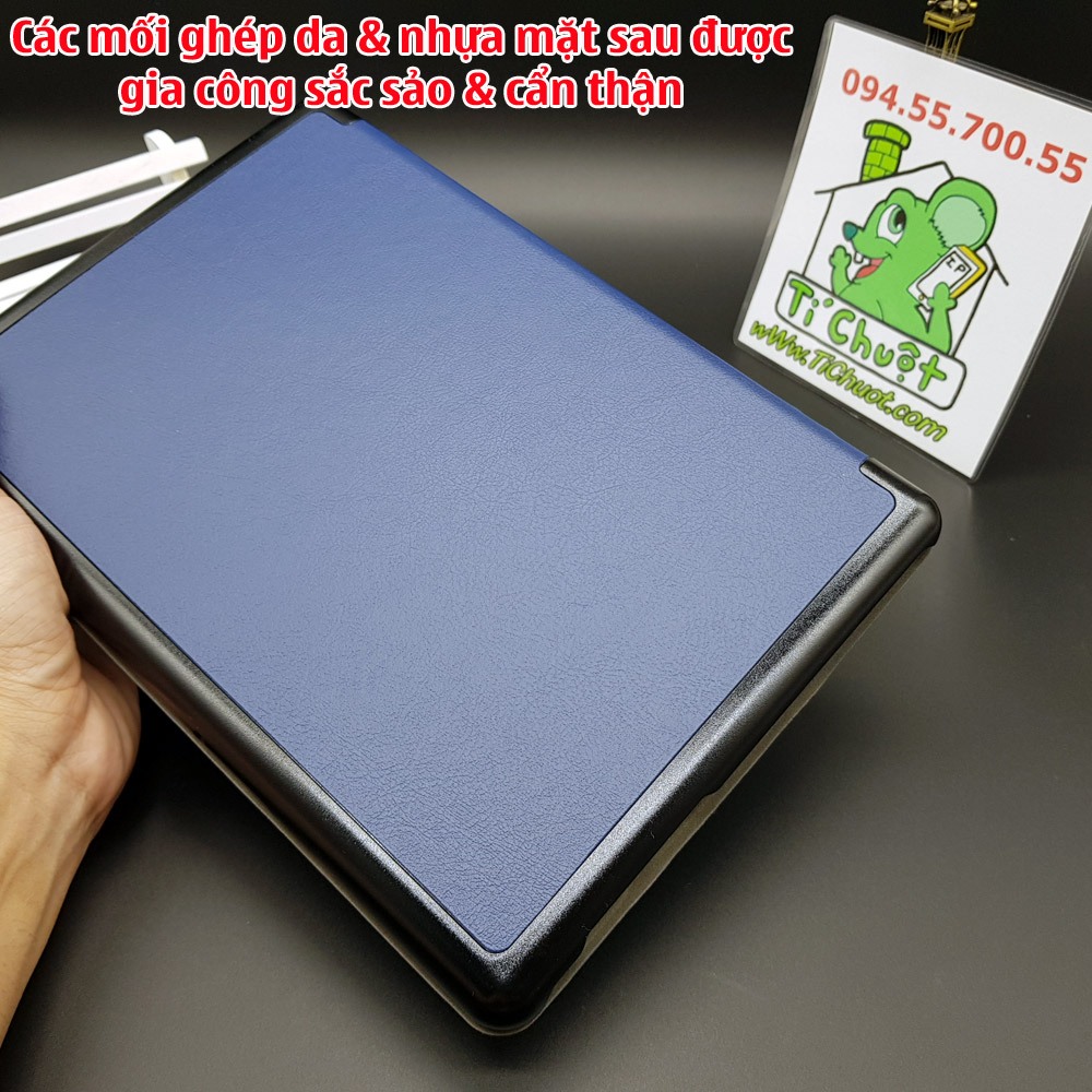 Bao Da Samsung Tab A9 8.7" X115 2023 Gấp 3 Khúc Lưng Cứng Có Nam Châm
